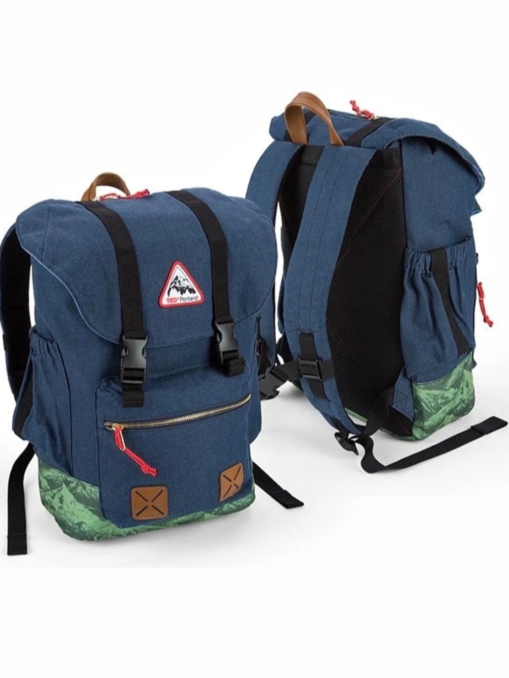 NIKE TedX Portland Oregon Rare Backpack Blue Denim Mt Hood Camo Hiking Outdoor